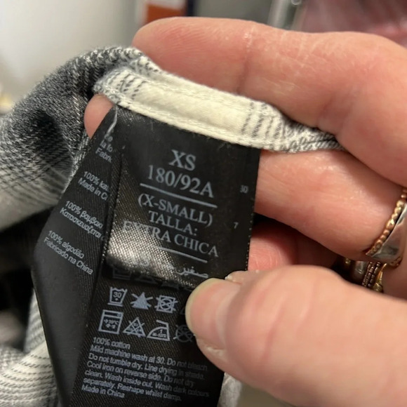 ALLSAINTS Dogwood Shirt in Ecru/Charcoal Size XS - Picture 9 of 14